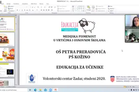 Predavanje o prevenciji elektroničkog nasilja za učenike OŠ Petra Preradovića - PŠ Kožino