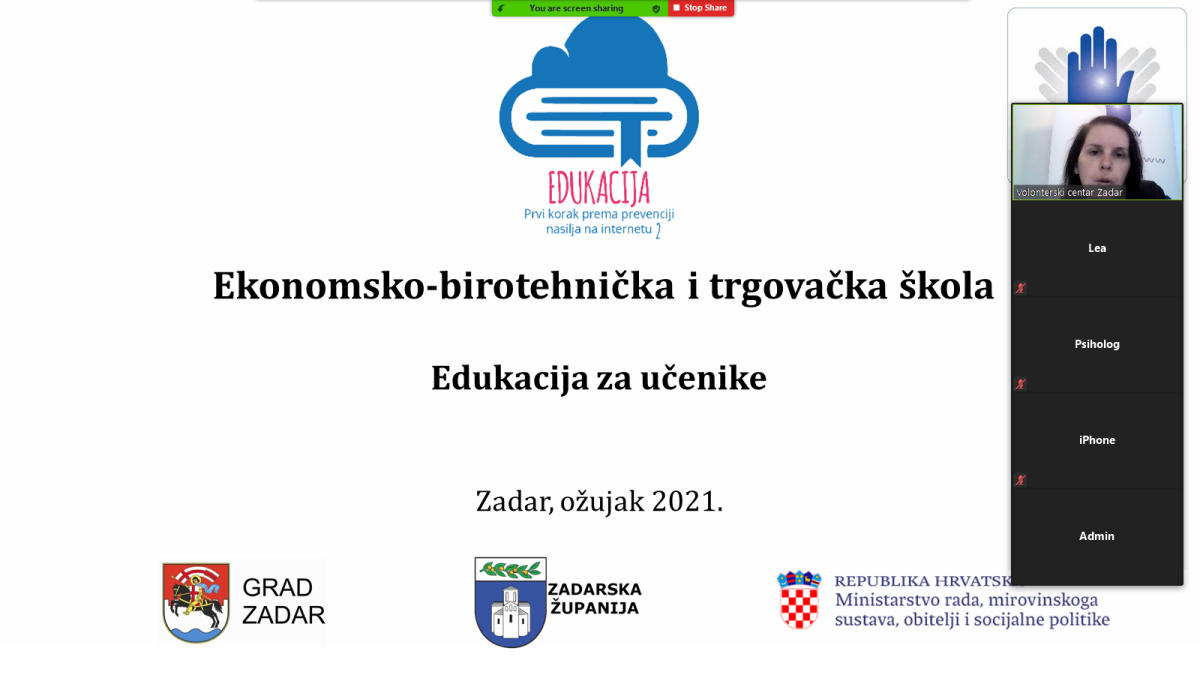 Održane edukacije o prevenciji e-nasilja za srednjoškolce