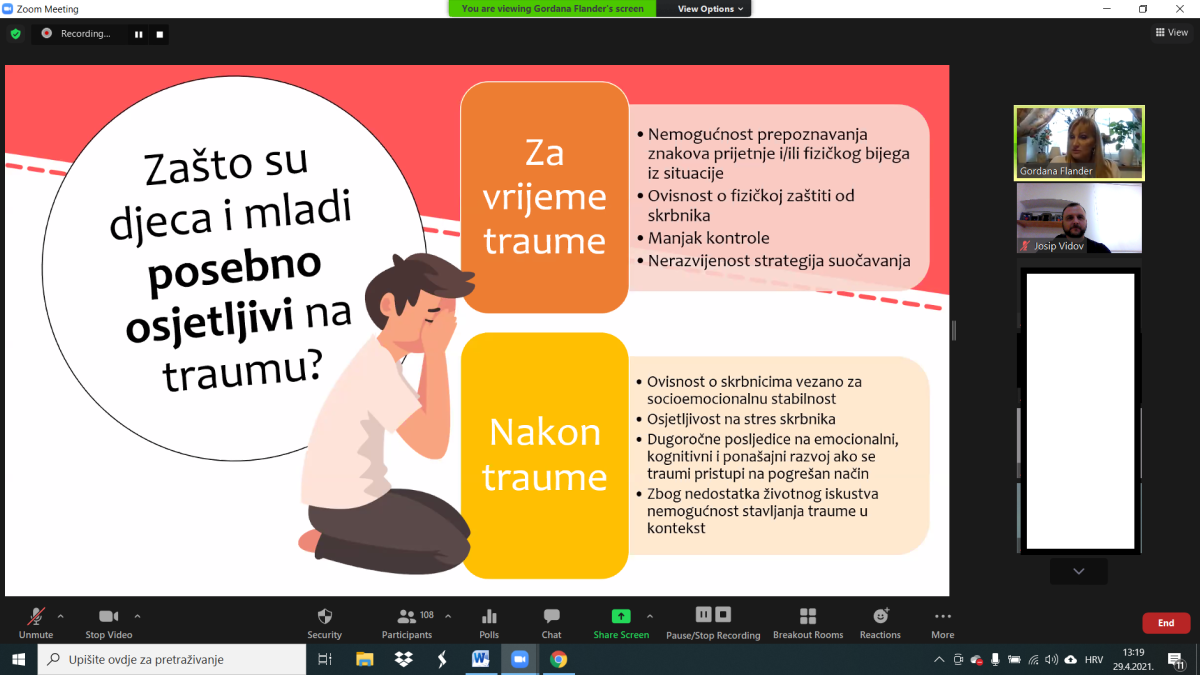 Održano online predavanje prof. dr. sc. Gordane Buljan Flander