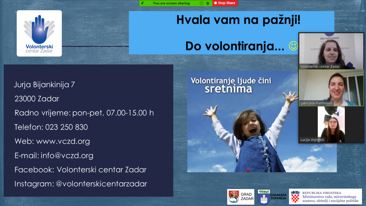 Održane online edukacije "Biti volonter"