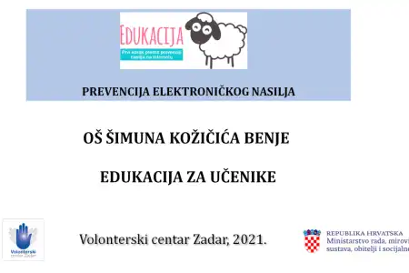 Održano predavanje "Prevencija elektroničkog nasilja" za učenike 7. razreda OŠ Šimuna Kožičića Benje