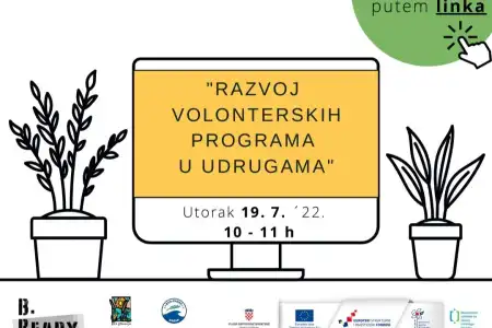 Poziv na edukaciju "Razvoj volonterskih programa u udrugama"