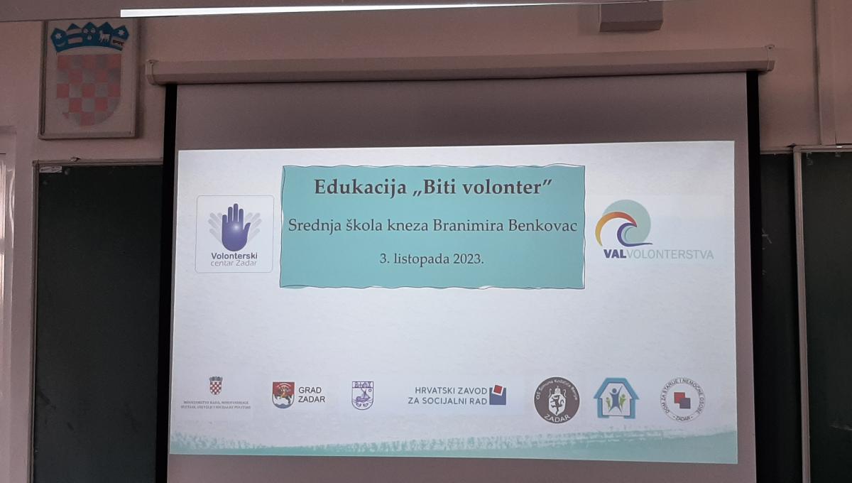 Edukacija "Biti volonter" u Benkovcu