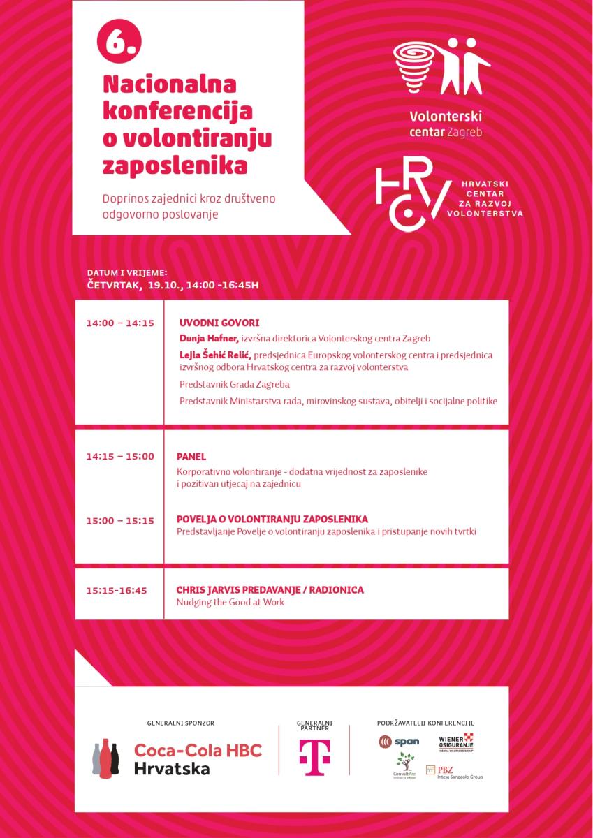 Poziv na 6. Nacionalnu konferenciju o volontiranju zaposlenika