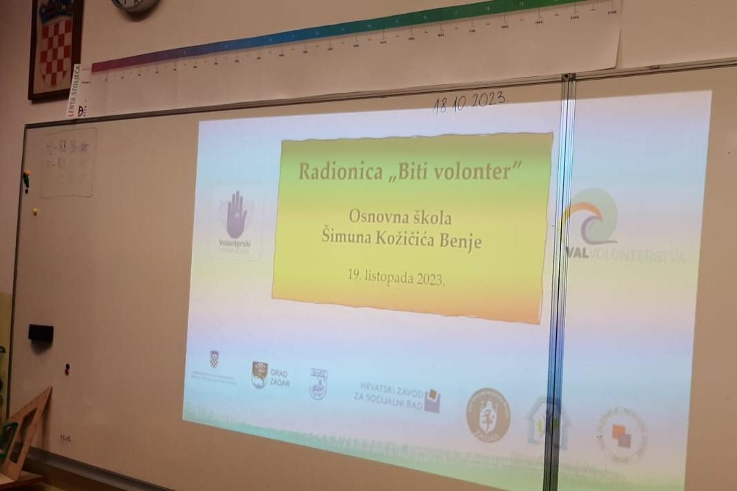 Održana edukacija "Biti volonter" u OŠ Šimuna Kožičića Benje