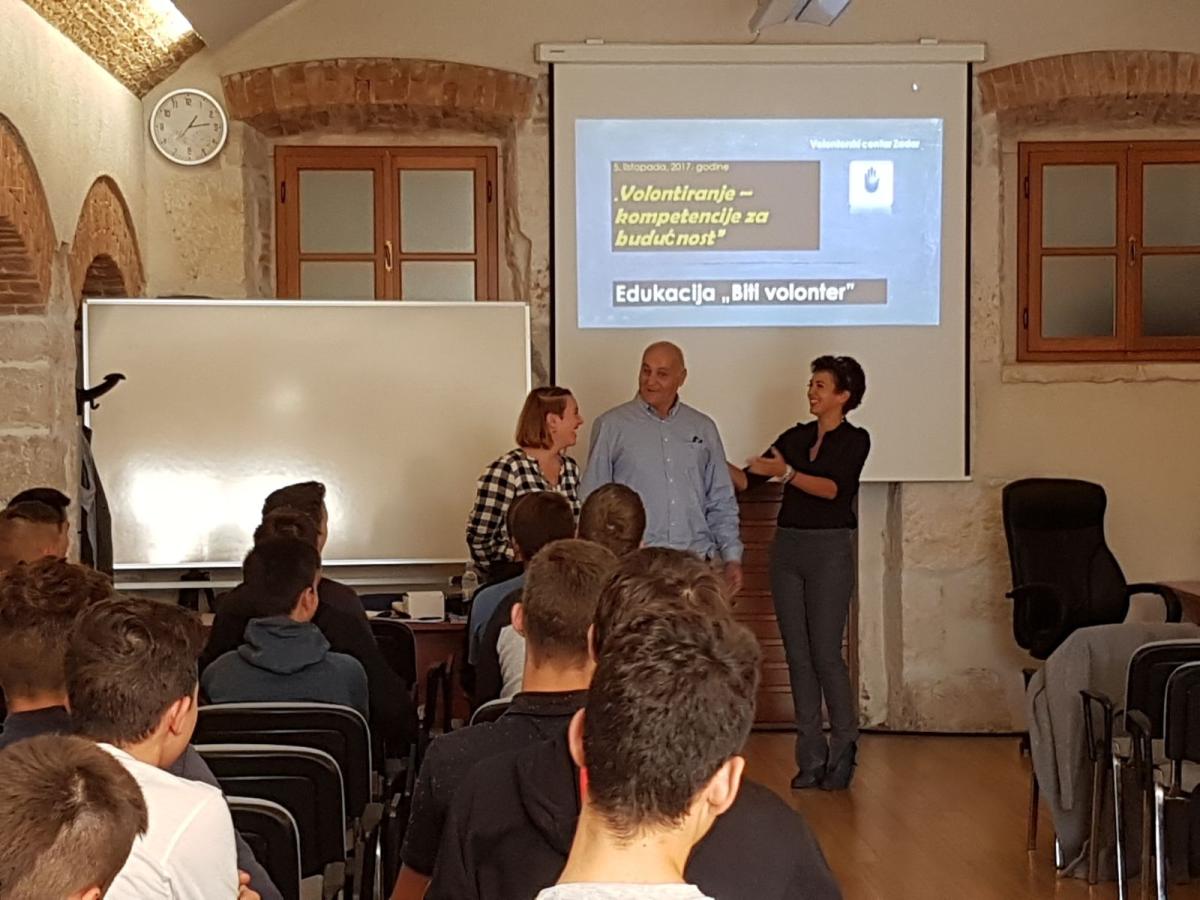 Održana edukacija "Biti volonter" u Pomorskoj školi Zadar