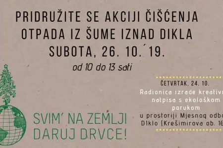 Poziv volonterima na akciju čišćenja otpada iz šume iznad Dikla