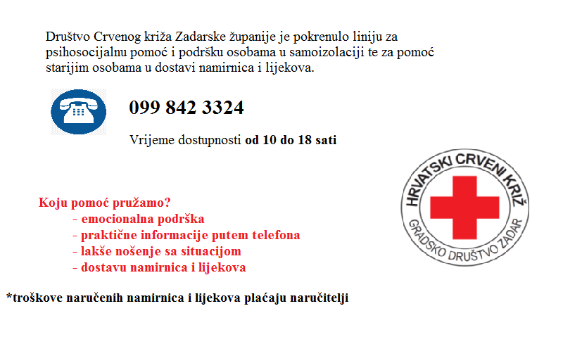 Informacije za volontere i korisnike za vrijeme COVID-19