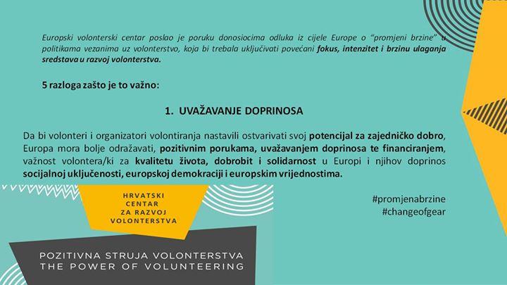 Put ka oporavku: promjena brzine u području volonterstva